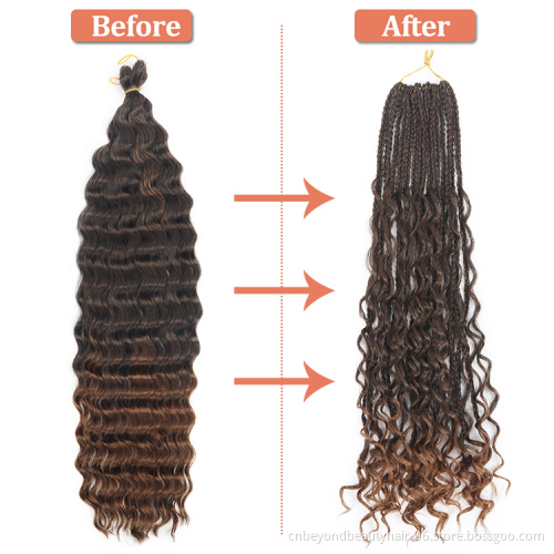 Deep Twist Crochet Hair Natural Synthetic Braids Hair Ombre Deep wave Crochet Braiding Hair